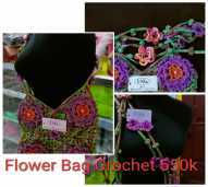 tas bunga rajut - flower bag crochet